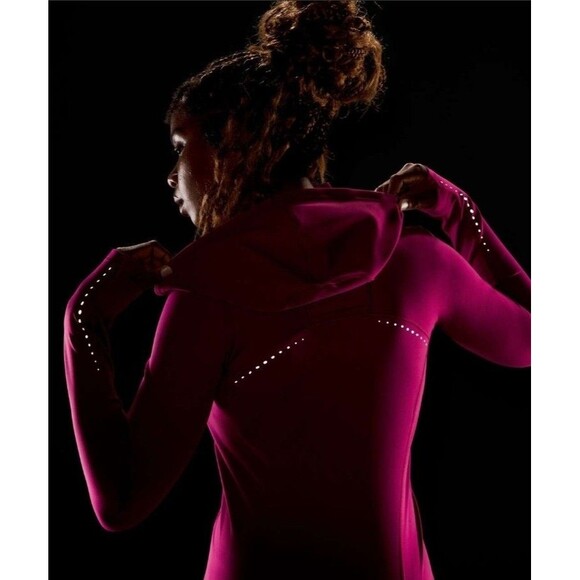 Lululemon 6 Rain Repellent Running Jacket Wild Berry W3FAJS Reflective - Picture 2 of 13